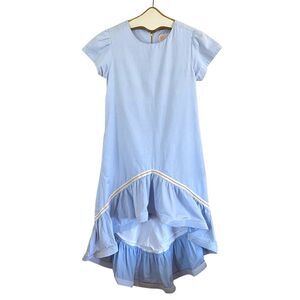 Liliana Meza Short Sleeve High Low Hem Dress